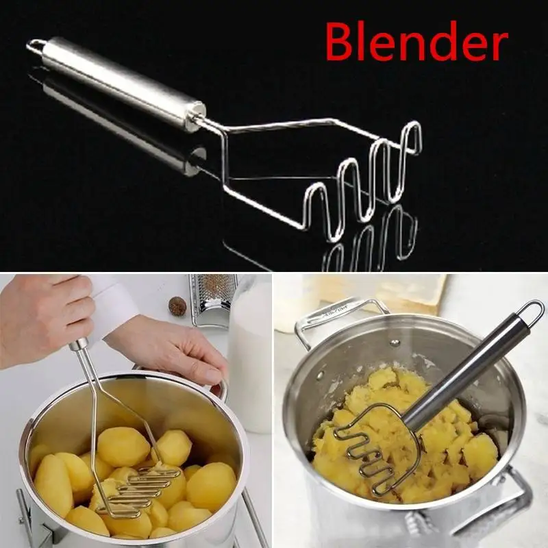 Fashion Durable Hand Masher Stainless Steel Potato Masher Home Kitchen