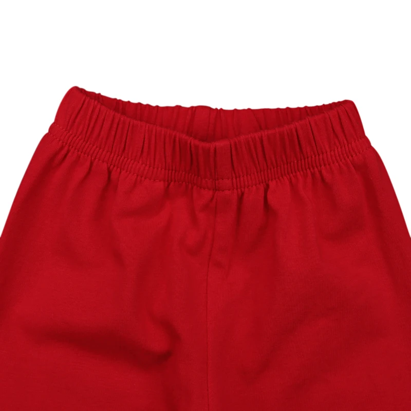 Осенне-зимний комплект из 2 предметов для малышей, красный комплект с длинными рукавами для маленьких мальчиков и девочек рождественские пижамы для малышей комплект одежды для сна
