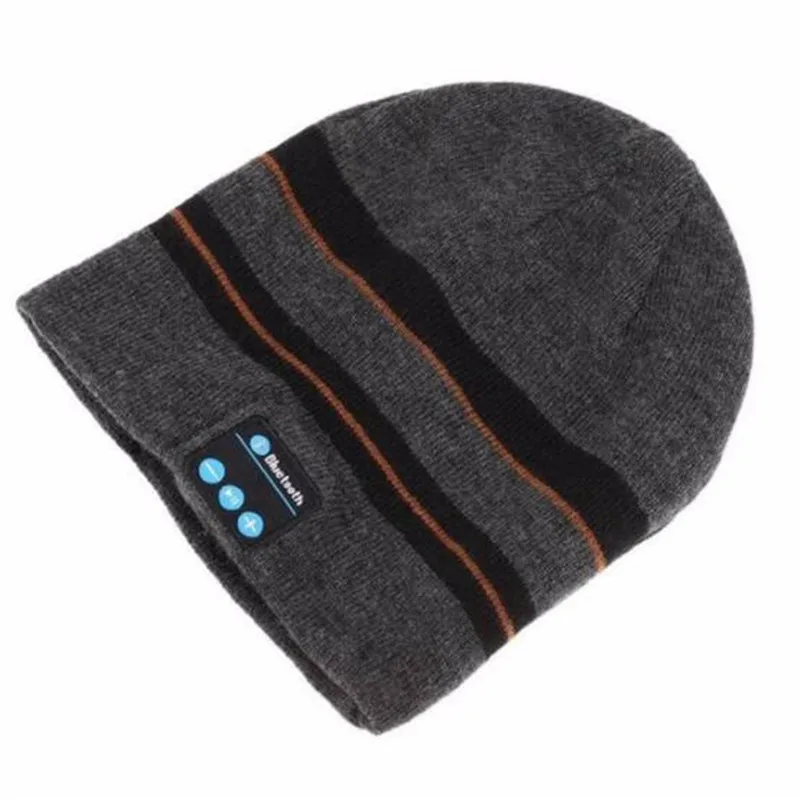 Беспроводная Bluetooth V4.2 Beanie полосатая вязаная зимняя шапка наушники с микрофоном ручная Музыка Mp3 динамик Волшебная умная шапка