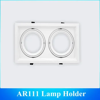 

Embeded Ceiling lighting FrameTwo Head Rectangular Holder For AR111 PAR30 Spotlight 30PCS