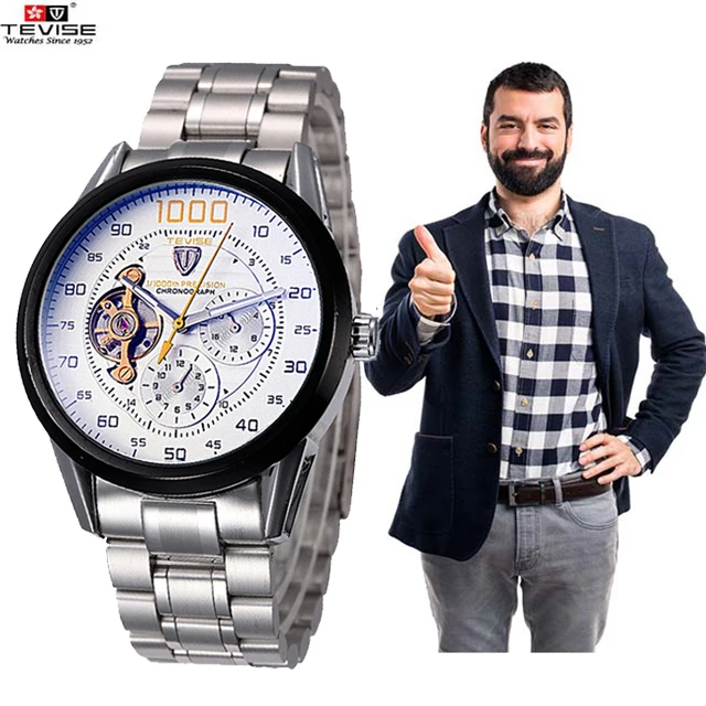 Relogio automatico masculino Tevise новый роскошный автоматические часы Для мужчин Tourbillon