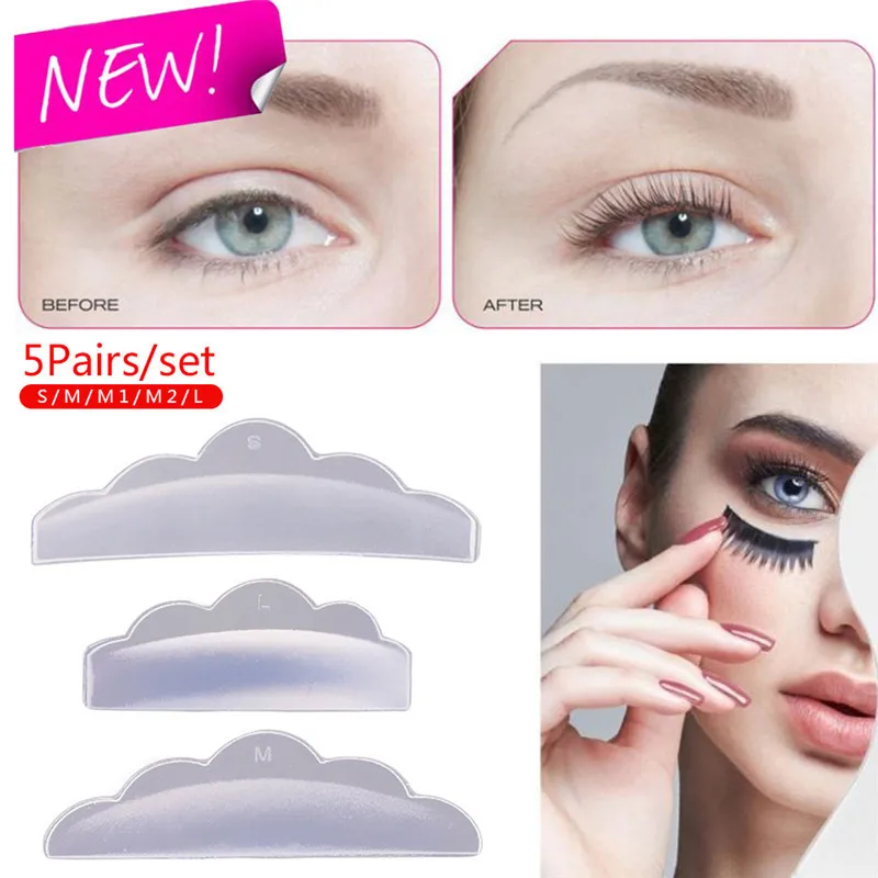 

5 Pairs/box Eyelash Lift Lifting Curlers Curl Silicone Eye Lash Extension Shields PadsBrush Tool Eye Lash Perming Pad