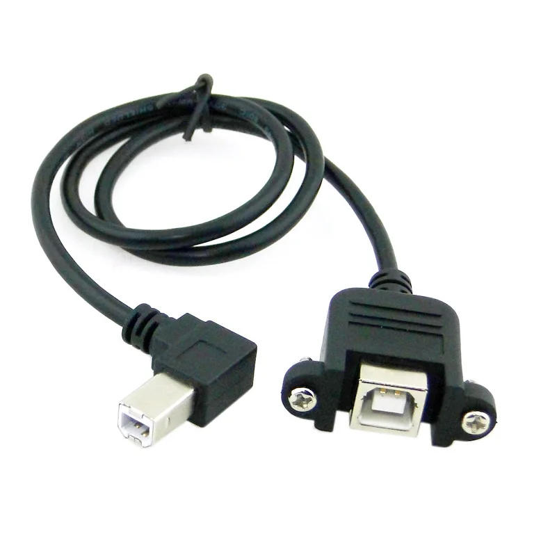 Straight and Left and Right Angled 90D USB B Type Male to USB B Type