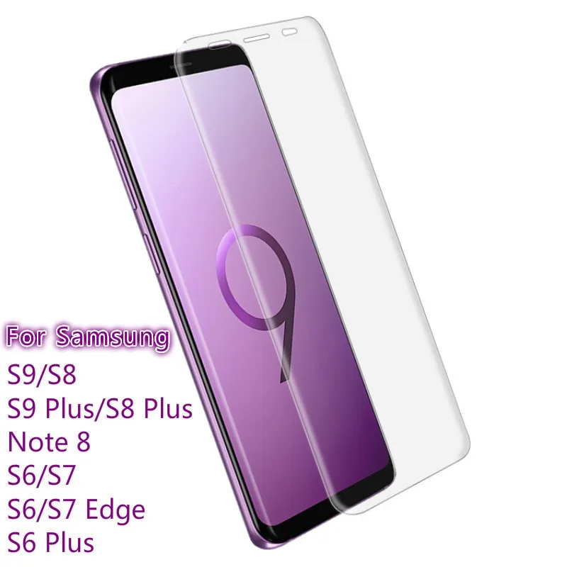 

3D Curved PET Soft Film For Samsung S9 S8 plus S7 Note S6 edge plus Note8 Clear Full Cover Screen Earphone Accessories