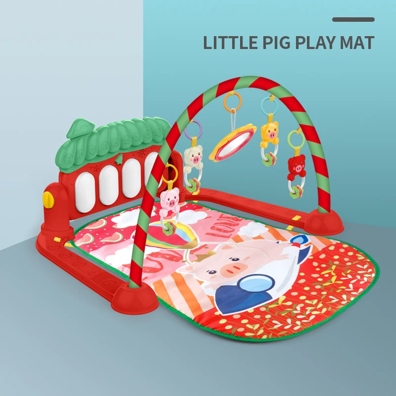 Детский игровой коврик, влаговпитывающий ковер для ребенка, милый поросенок, музыка, ползающий развивающий ковер-загадка, детский гимнастический коврик для младенцев - Цвет: 2019 Lovely Pig Mat