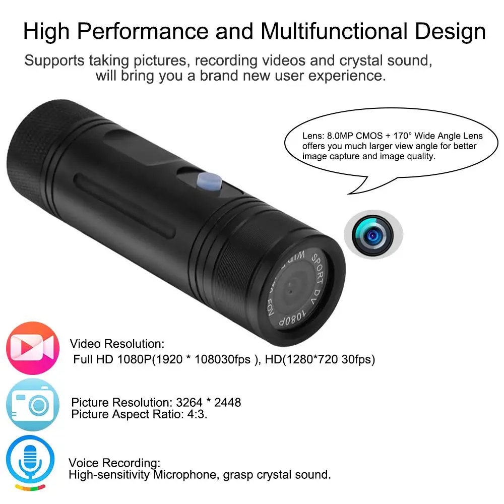 

Waterproof Bike Action Camera Bike Motorcycle Helmet Sports Action Camera Video DV Camcorder 1080p Car Video Recorder