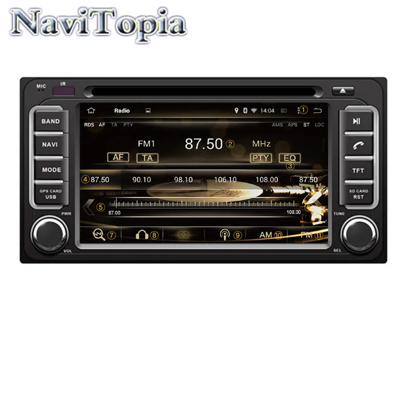 Perfect NAVITOPIA 4G RAM 32G ROM Octa Core Android 9.0 Car DVD GPS Navigation for Toyota RAV4 for Toyota FJ Cruiser for Toyota Alphard 4