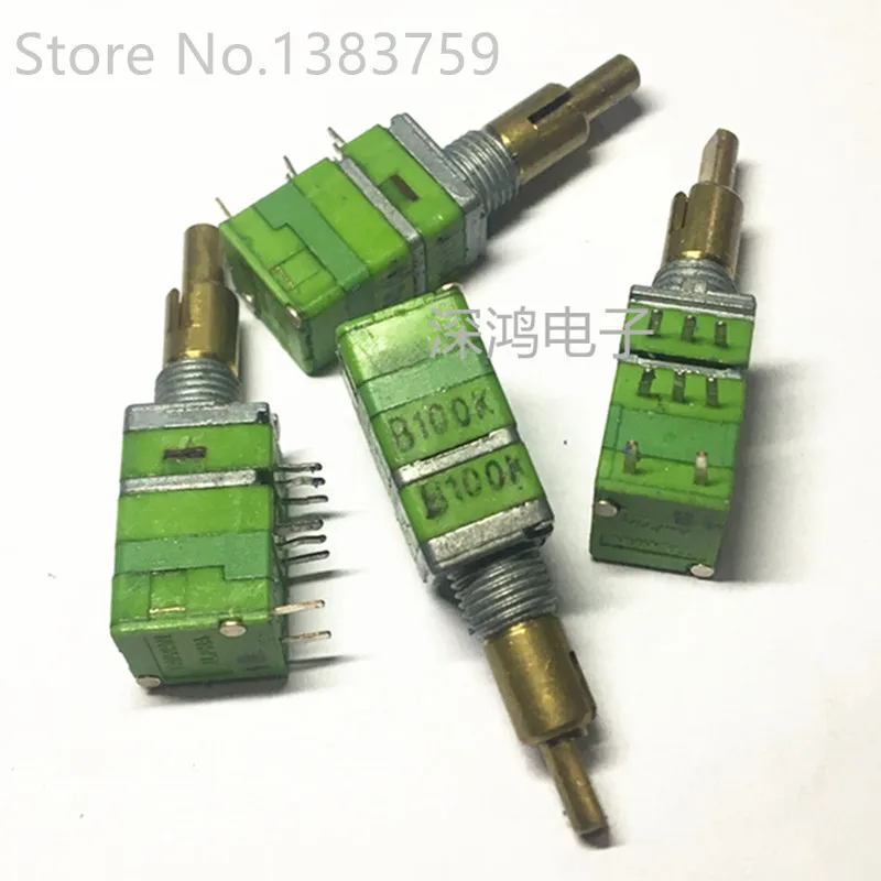 

RD912DSF-20 precision potentiometer double shaft 100K with switch 22mm shaft