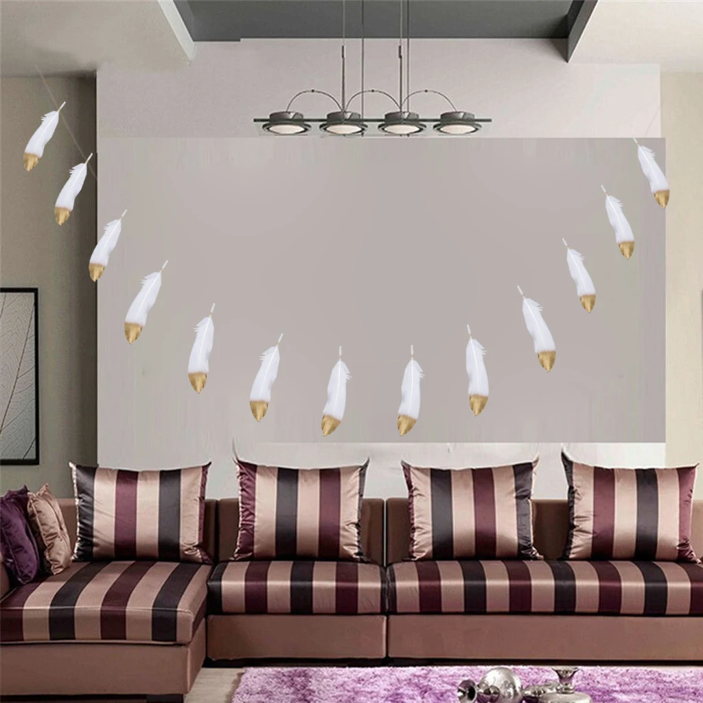 Feather Bunting Banner Garland DIY Wedding Party Decoration Photo Prop 