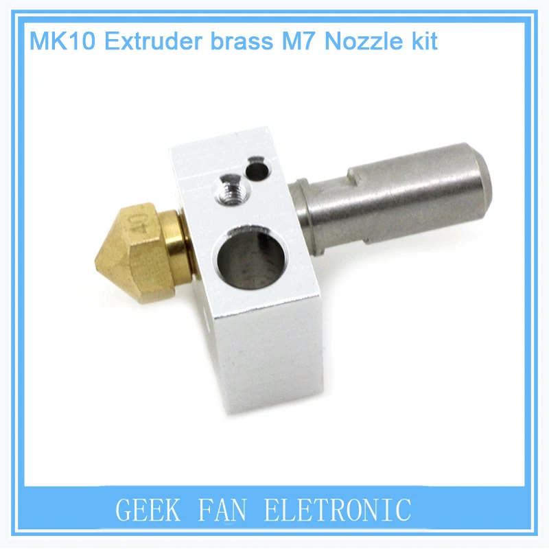 1PCS For 3D Makerbot Printer MK10 Extruder brass M7 Nozzle kit MAKERBOT 2-generation M7 Brass nozzle&PTFE throat and MK8 Block