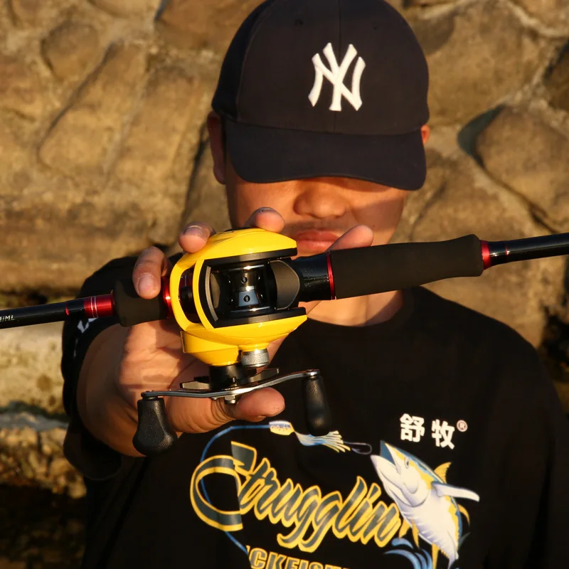 

Baitcasting fishing reel baitcast jigging reel 7.6:1 Ratio Rubber non-slip handle carretilha de pesca fishing reels