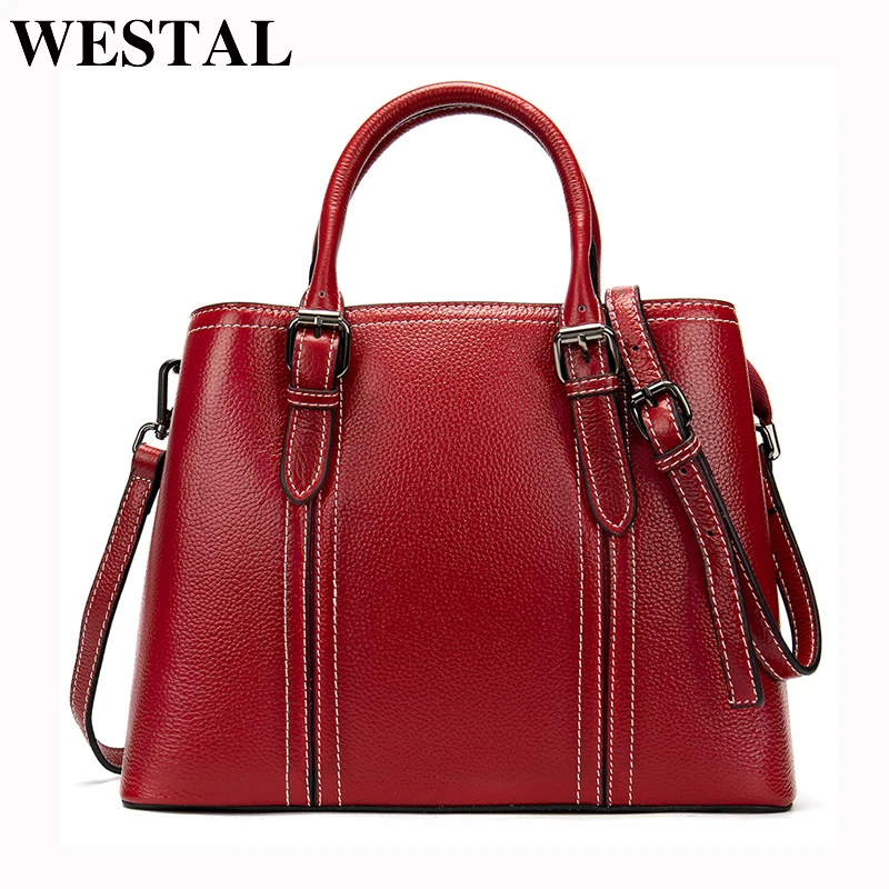 

WESTAL Genuine leather shoulder bag luxury handbags women bags designer bag for girls female messenger/crossbody bags lady totes