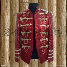 XS-XXXL! ночной клуб мужчины певица блесток show куртка Мода DJ Производительность костюмы корейской версии мужчин этап певица одежда