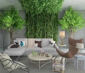 

Custom wallpapers 3d wall Green plants wall papers home decor TV backdrop wall photo wallpaper 3d