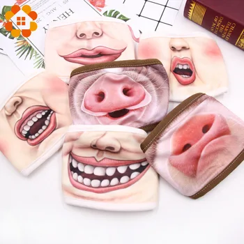 

Villain Joke Masks Funny Expression Pig Lower Half Face Cotton Face Mask Festive Christmas Masquerade Party Cosplay Supplies