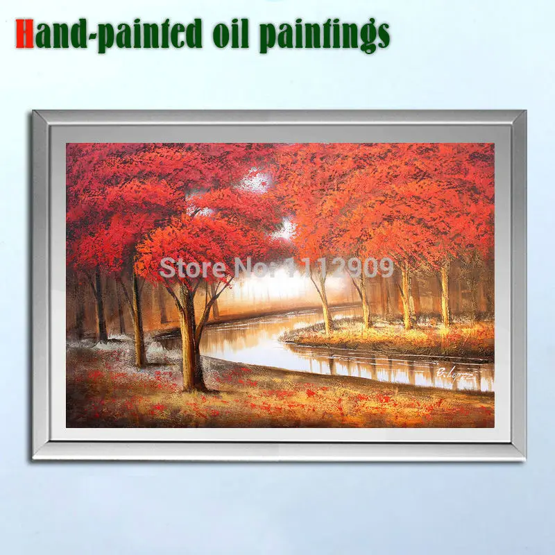 

High quality Handmade Oil Paintings on Canvas Landscape Wall Art pictures for living room back to the future
