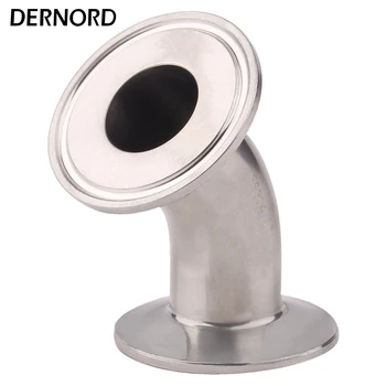 

DERNORD 25MM OD 1" Tri Clamp 304 Stainless Steel Sanitary 45 Degree Elbow Pipe Fitting For Homebrew Diary Product
