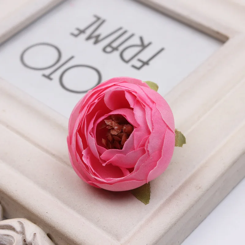 DIY Искусственные головки цветов ручные аксессуары Шелковый чай роза цветок ручной работы DIY свадебный путь украшения спальни шары ручной цветок