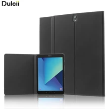 

Phone Cases For Samsung Galaxy Tab S3 9.7 Magnetic Adsorption Tri-fold Stand Flip PU Leather Case Cover for Galaxy Tab S3 Shell