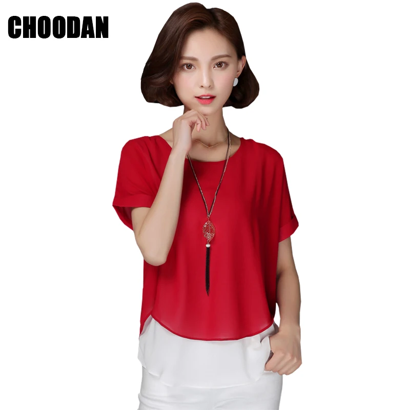 Женская шифоновая блузка с коротким рукавом летучая мышь|chiffon blouses shirts|blouse shirt