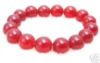 

Beautiful Super luster Big 8MM Round Red Stone 7.5" bracelet Strands with elastic-bra164 Wholesale/retail Free shipping
