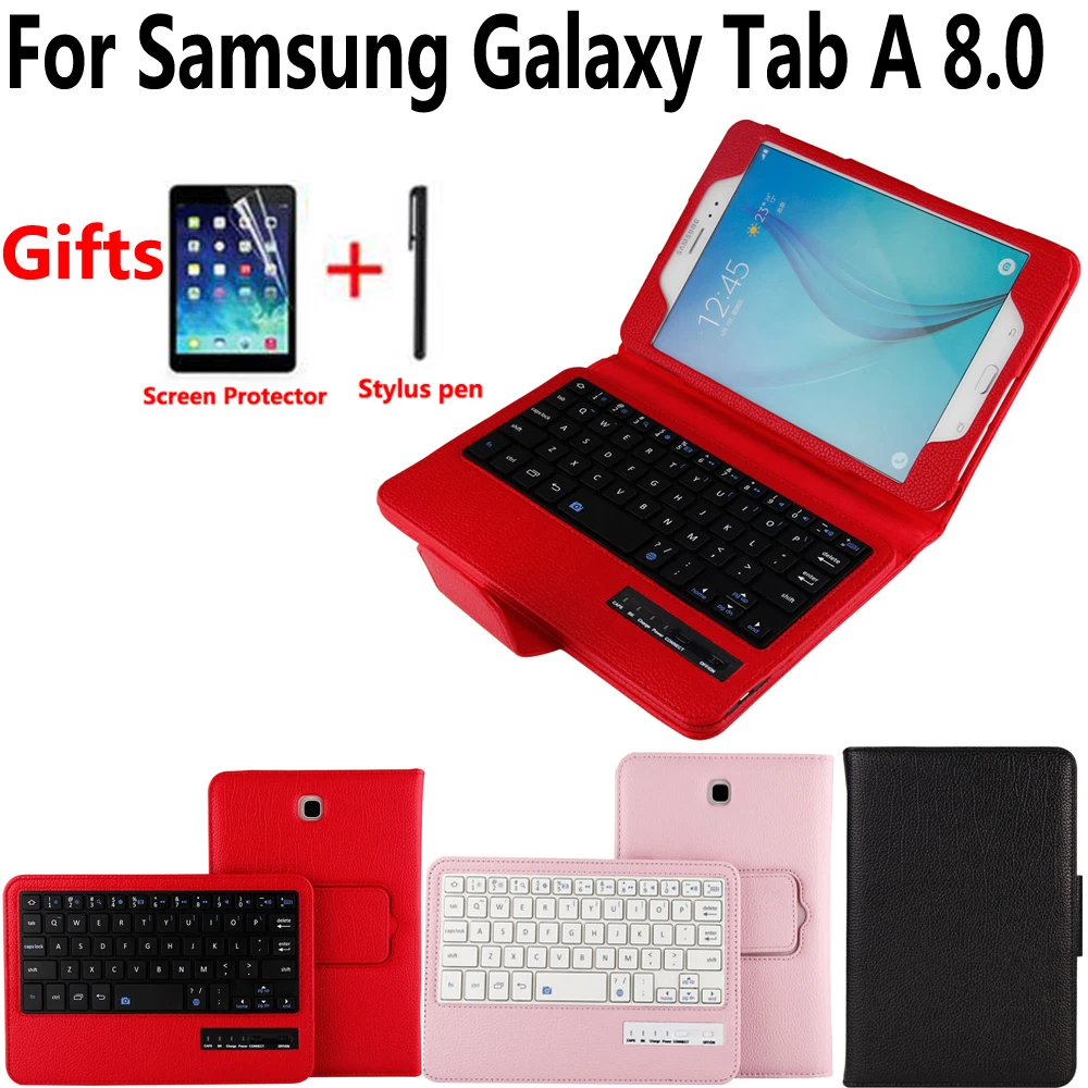 Отсоедините чехол с беспроводной Bluetooth клавиатурой для Samsung Galaxy Tab A 8 0 SM T350 T355 P350