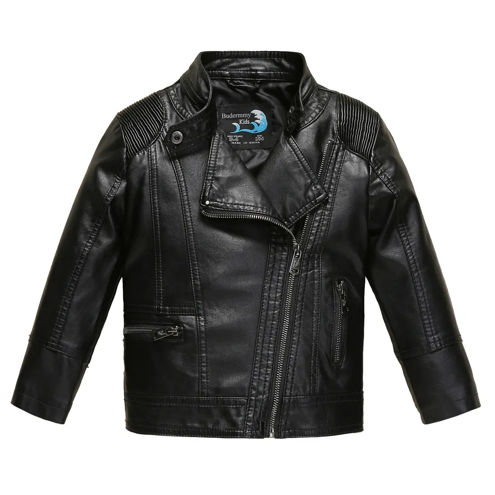 Leather Jacket for Girls 2018 Fashion Casual Baby Boys Outerwear 3 11Y