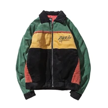 Men Parkas 2017 New Arrival Brand Winter Jacket Men Fashion Thick Slim Casual Corduroy Splice Color