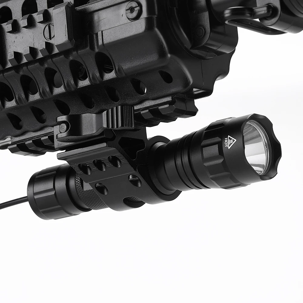 AloneFire 501Bs светодиодный тактический светильник-вспышка белый/зеленый/красный/синий/XM-L T6 L2 светильник фонарь переключатель давления крепление охотничий пистолет светильник
