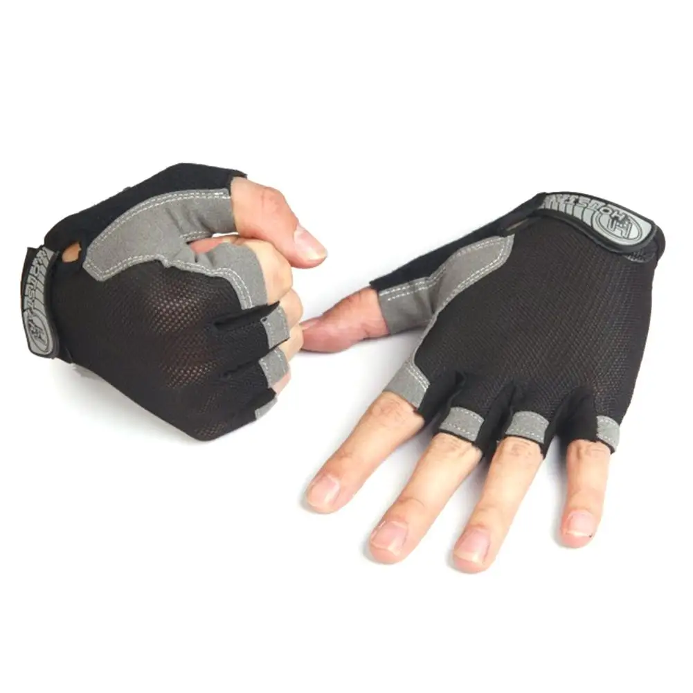 Летний стиль, высокие эластичные дышащие сетчатые перчатки для спорта на открытом воздухе, велосипедные перчатки, перчатки для верховой езды, износостойкие, Нескользящие - Цвет: Black