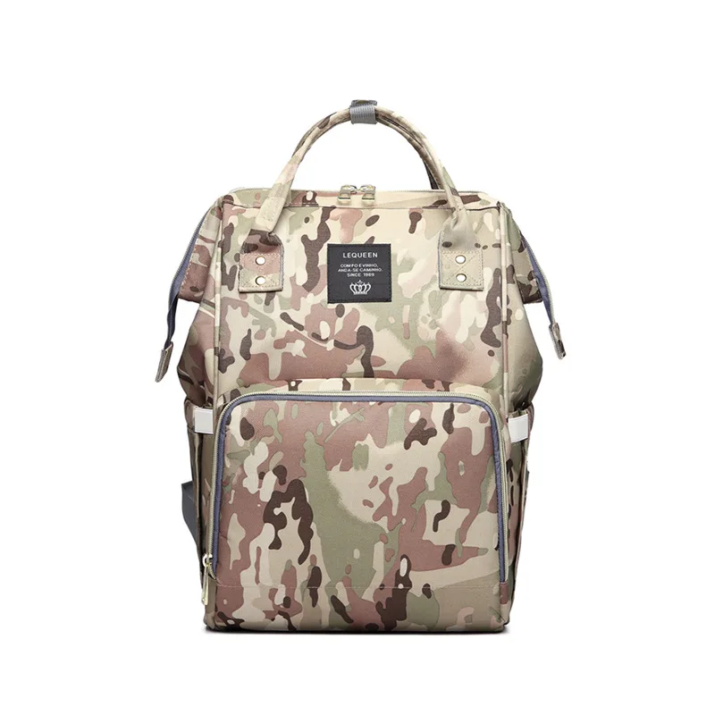 

Explosion Models Sold Upgraded Multifunctional Backpack Large Capacity Patchwork Zipper Diaper Bag Trendy Maternal Child Package