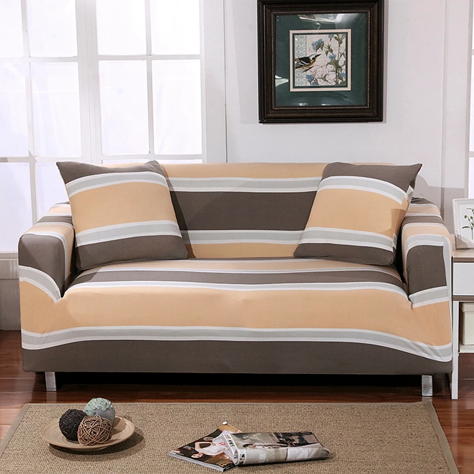 Brown Universal Stretch Furniture Covers For Living Room Modern Stretch