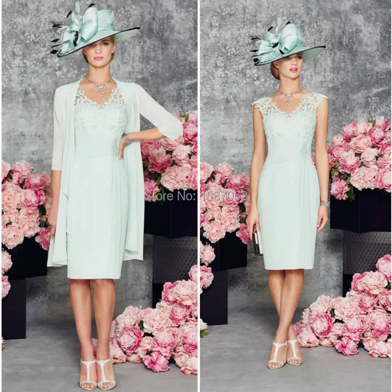 2016 de primavera y verano corto madre de la novia vestidos con