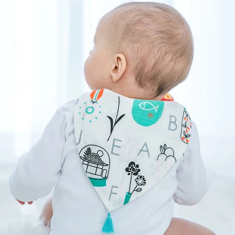Baby bibs Sweat towel Baby Bibs newborn bandana cloths cotton bib pad Burp clothing Printing Accessories BMT043