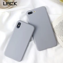 LACK Simple sólido gris suave teléfono carcasa para iphone 6 6s 7 8 Plus Vintage funda de silicona lisa para iphone X moda contraportada Capa