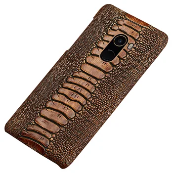 

LANGSIDI PHONE Case For Nokia 8 8plus 7 7plus 950 xl Case Ostrich Leg Texure Cover genuine leather