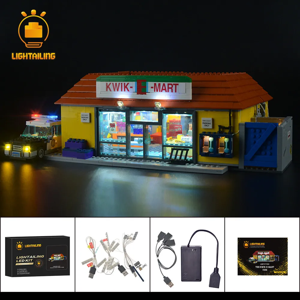 

LIGHTAILING Led Light Kit For The Kwik-E-Mart Building Block Model Lighting Set Compatible With 71016 And 16004