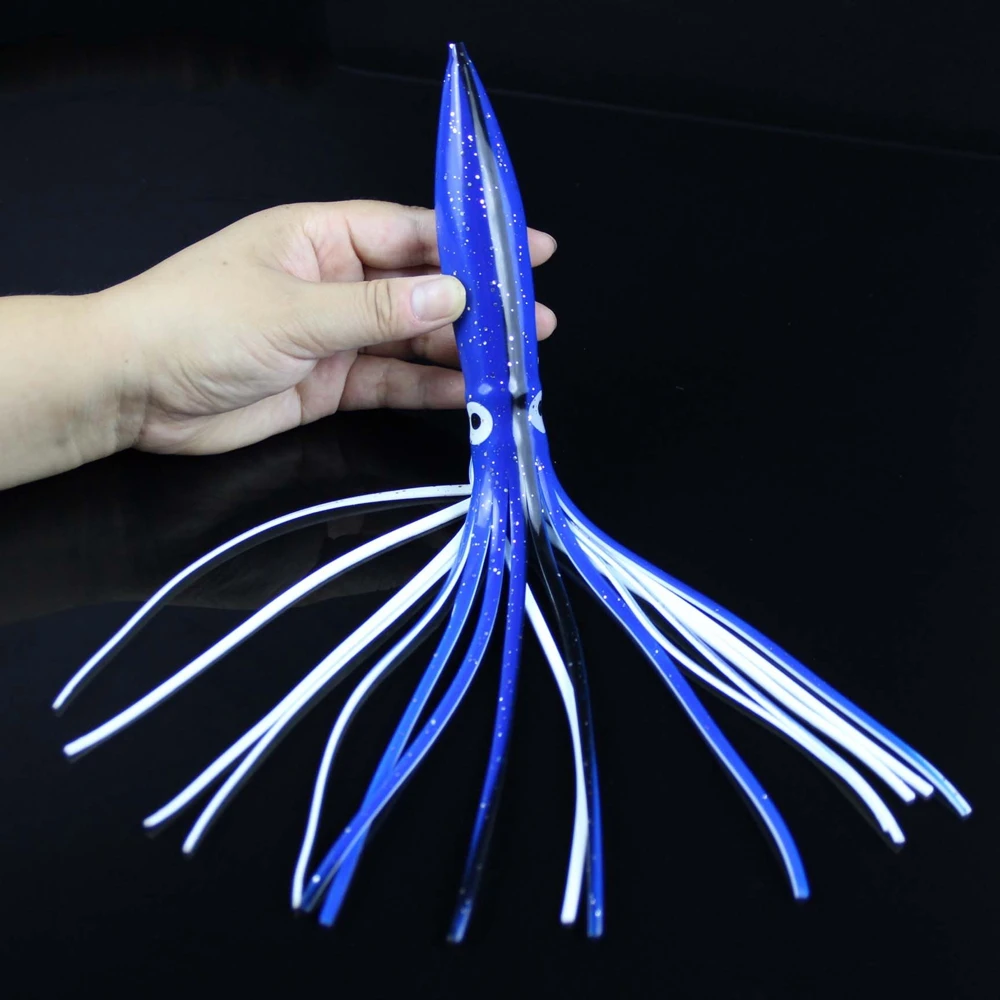 SPINPOLER 11.8inch30cm 42g Fishing Octopus Skirt Squid Skirt Lure Jig Octopus Trolling Saltwater Bait Squid Lures  (8)