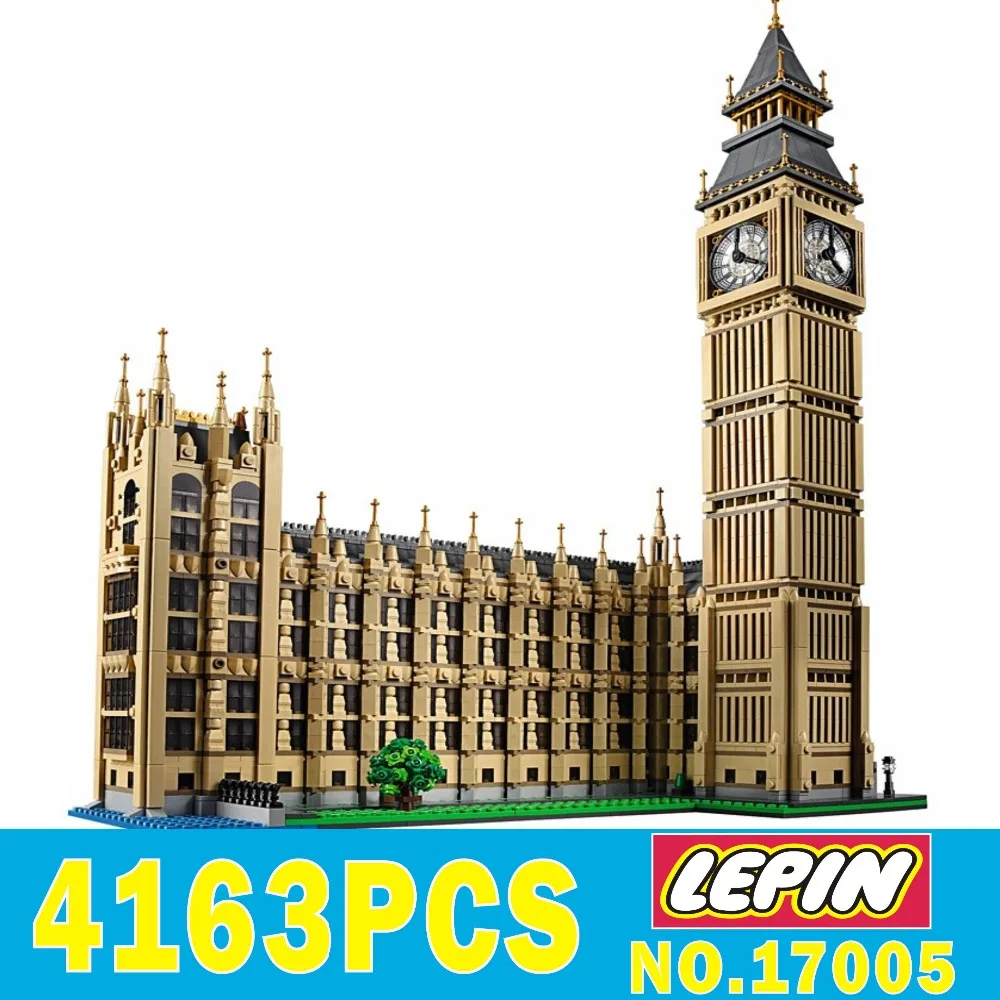 

LEPIN 17005 4163Pcs Big Ben Elizabeth Tower Kits Model Building Blocks Bricks Educational Toys for Children Compatible 10253