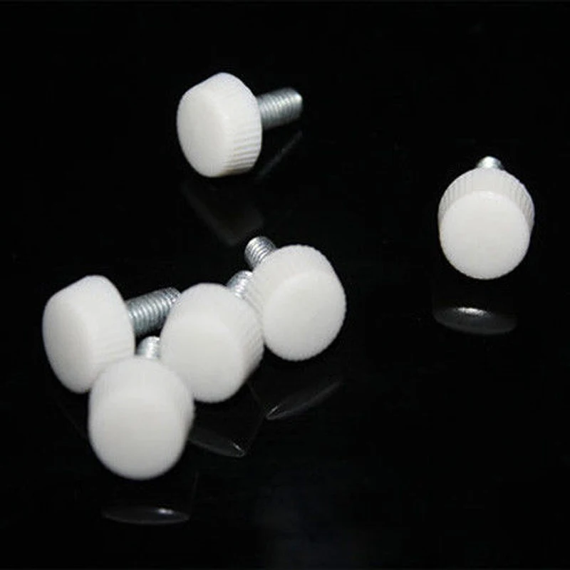 M3 M4 Plastic Head Knob Screw Round head Hand Tighten Adjust Screws Whitein Bolts from Home