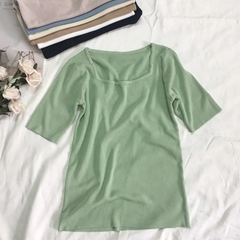 Women Knit Summer T-Shirts 