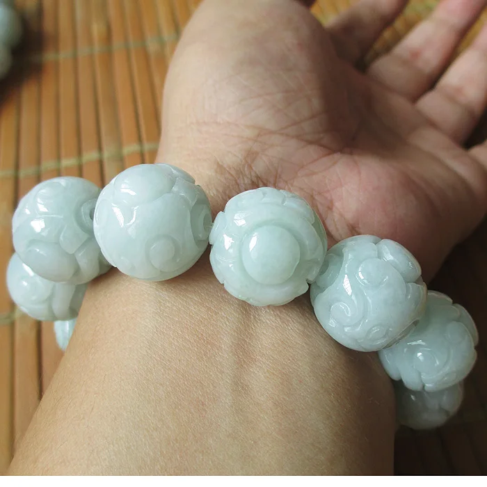 ZHX&gt&gt&gt&gt&gtHot! ! Jewelry Myanmar old pit A cargo beads bracelet diameter 19mm hand string natural a belt certificate | Украшения и