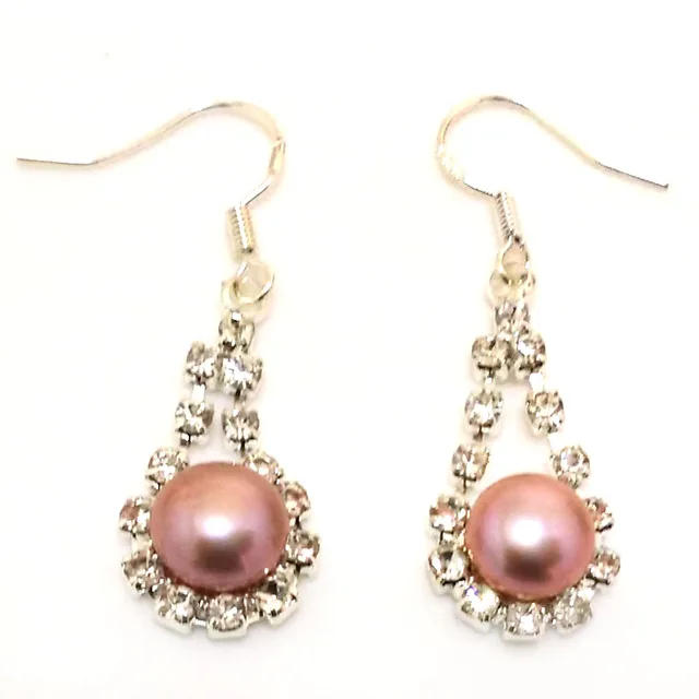 Us 3 9 1 5 Inches 8 9mm Natural Lavender On Pearl Earring With 925 Sterling Silver Clasp And Zirconia In Drop Earrings From Jewelry Us 3 9 1 5 Inches 8 9mm Natural Lavender On Pearl Earring With 925 Sterling Silver Clasp And Zirconia In Drop Earrings From Jewelry