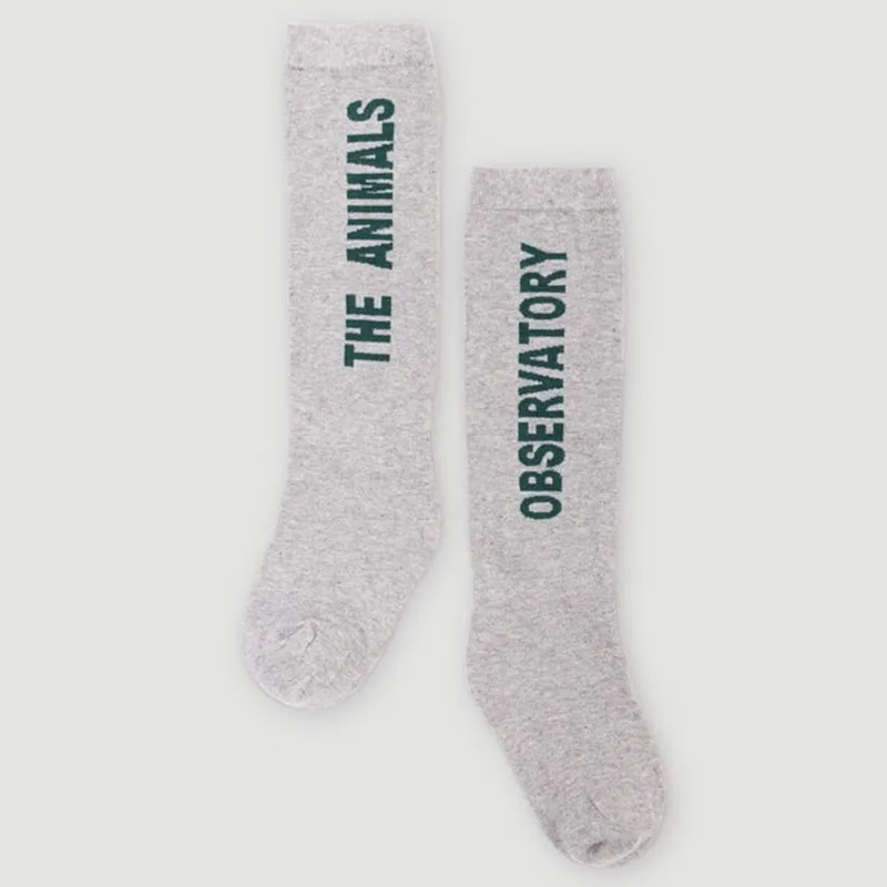EnkeliBB г. Носки с буквенным принтом Тао брендовые носки-тапочки для девочек модные носки без пятки для мальчиков детские летние носки средней длины унисекс - Цвет: Gray