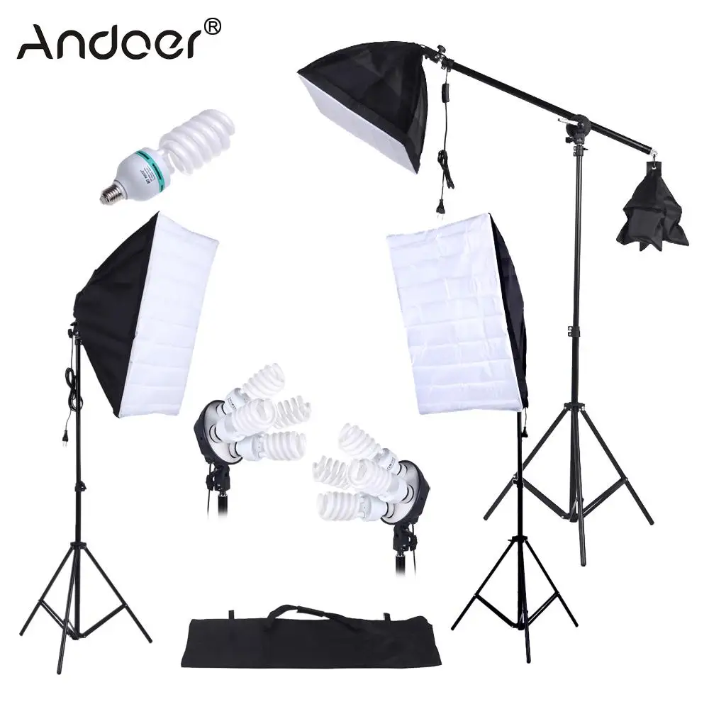 

Andoer Photo Studio Lighting Kit Photography Studio Portrait Product Light Tent Kit Photo Video Equipment With Oxford Bag