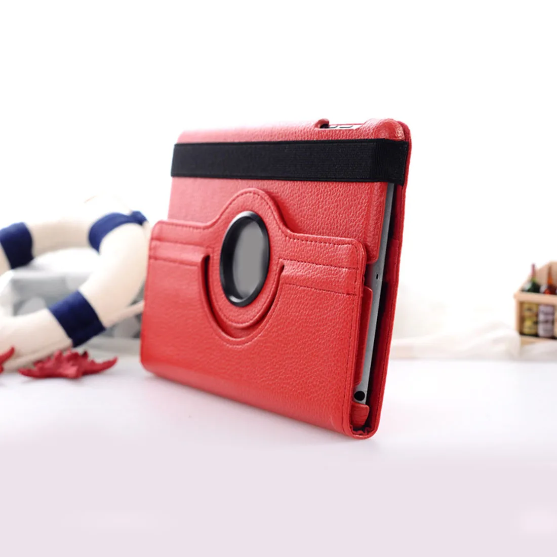 

for Apple iPad Pro 9.7'' Tablet Case 360 Degree Rotating PU Leather Stand Flip Folio Screen Protector Cover + film + Pen