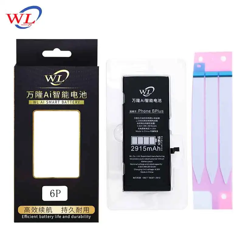 

100% WL Original Mobile Phone Battery For iPhone 6 Plus Battery Real Capacity 2915mAh With Battery Sticker