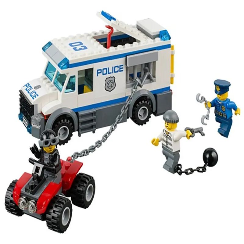 

198pcs Legoings Police Prisoner Transport Vehicle Building Blocks Toy Kit DIY Educational Children Birthday Gifts