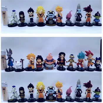 

Dragon Ball Z PVC Figures Toys 20 pcs / set Son Goku Freeza Vetega Getega Majin Buu Gotenks Whis Brand Karin Beerus