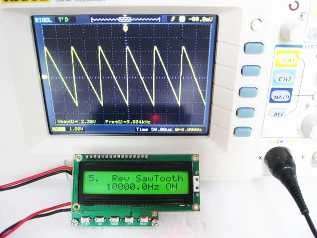 DDS Signal Generator Reverse Sawtooth wave output